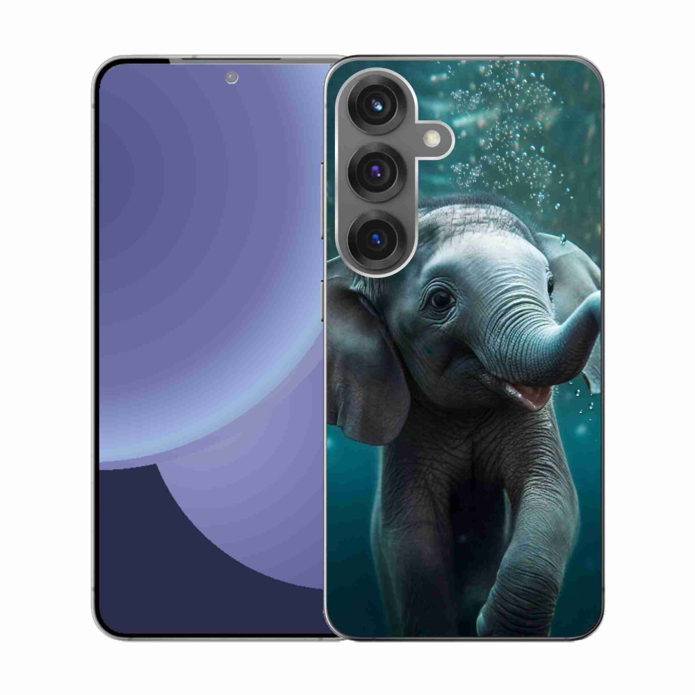 Gelový kryt mmCase na Samsung Galaxy S25 - slůně pod vodou