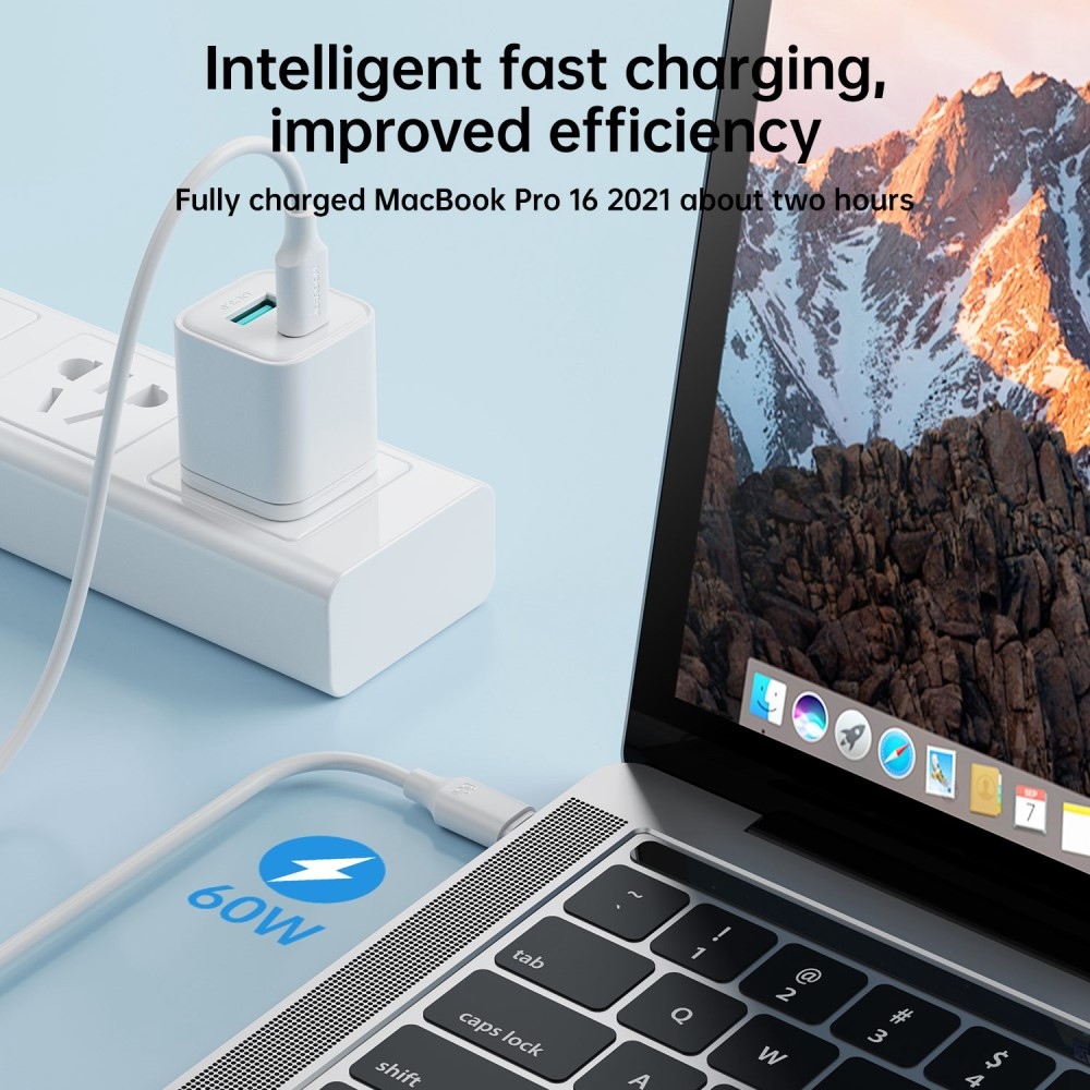 JOYROOM rychlonabíjecí a datový kabel USB-C/USB-C 60W 1m - bílý