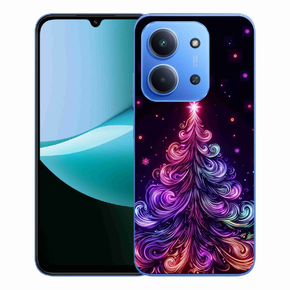 Gelový kryt mmCase na Xiaomi Redmi 15C 4G/5G (173mm) - neonový vánoční stromek 1