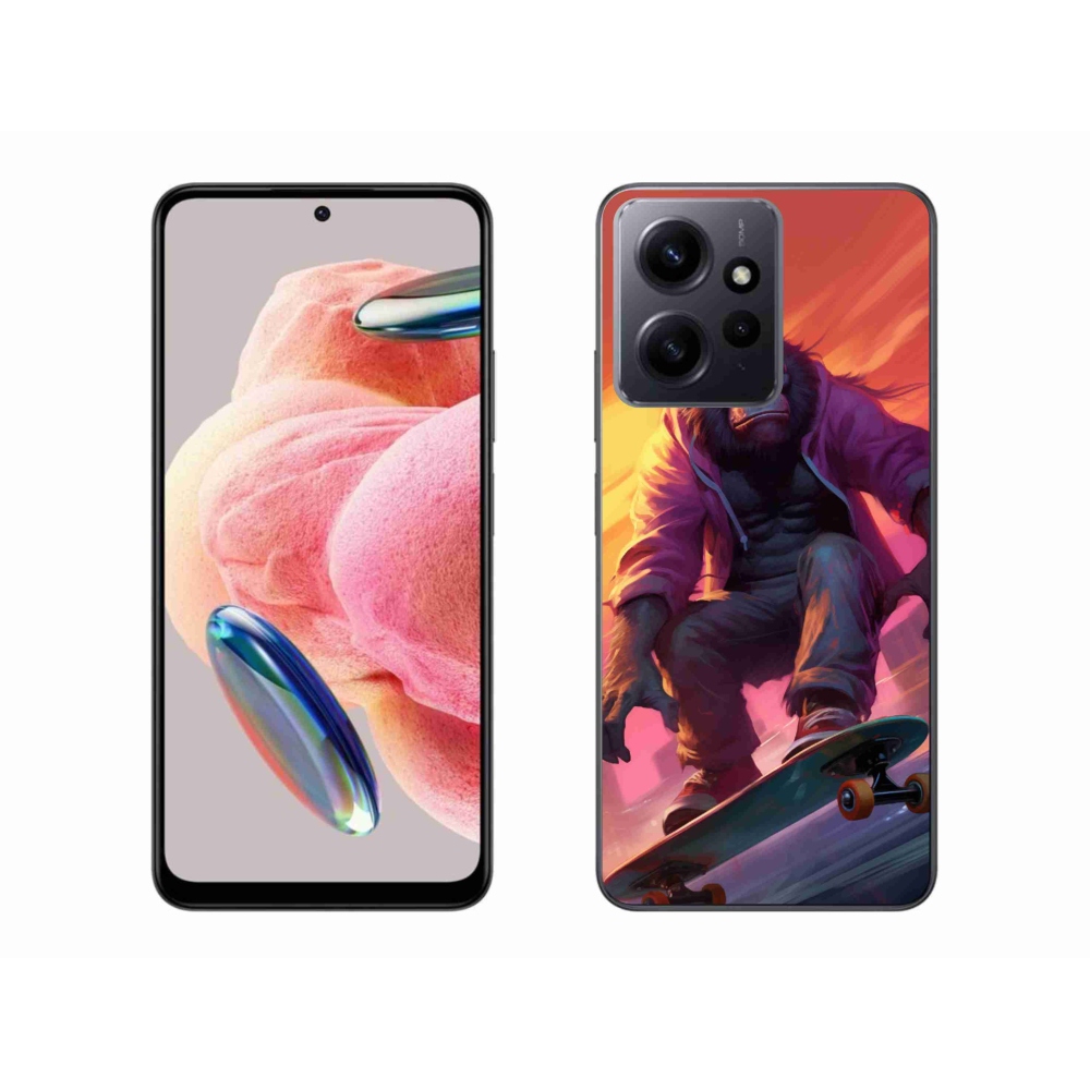 Gelový kryt mmCase na Xiaomi Redmi Note 12 4G - gorila na skateboardu