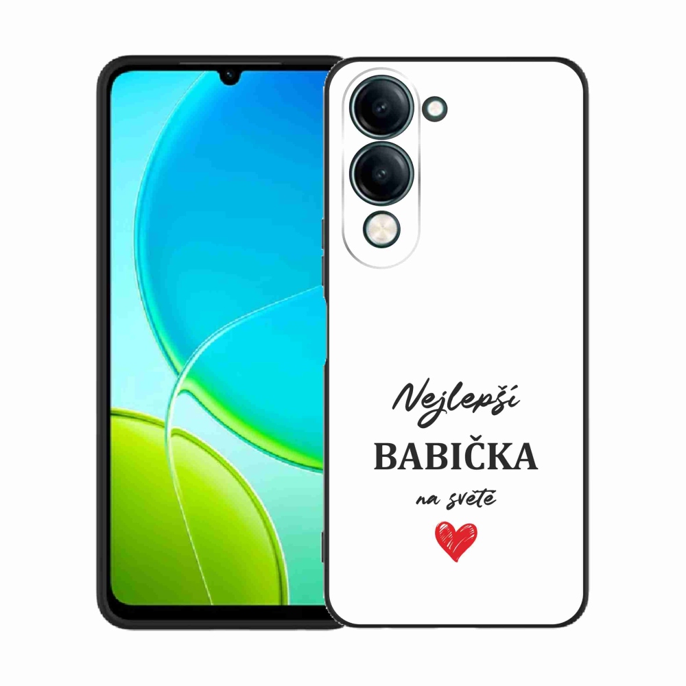 Gelový kryt mmCase na Vivo Y29s 5G - nejlepší babička 1 bílé pozadí
