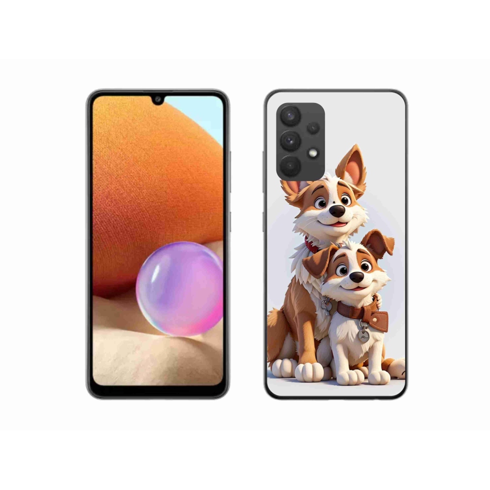 Gelový kryt mmCase na Samsung Galaxy A32 4G - kreslení psi