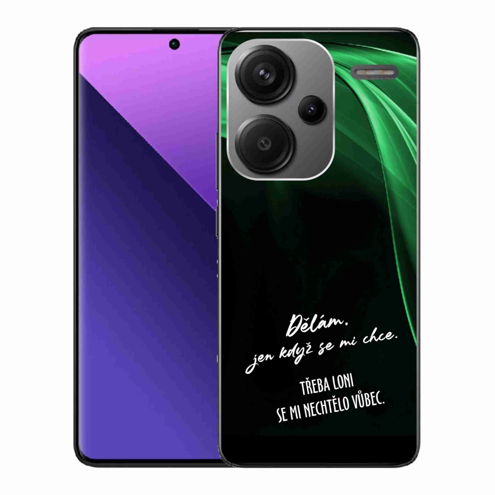 Gelový kryt mmCase na Xiaomi Redmi Note 13 Pro+ 5G - vtipný text 12 černé pozadí