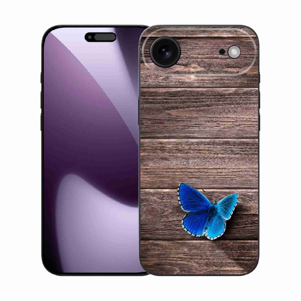 Gelový kryt mmCase na iPhone 17 Air - modrý motýl 1