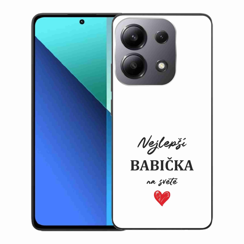 Gelový kryt mmCase na Xiaomi Redmi Note 13 - nejlepší babička 1 bílé pozadí