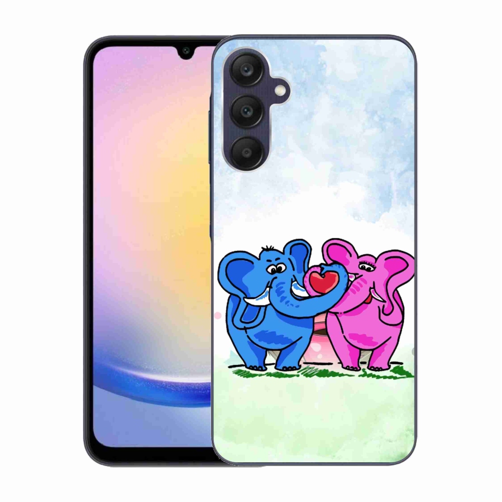Gelový kryt mmCase na Samsung Galaxy A25 5G - zamilovaní sloni