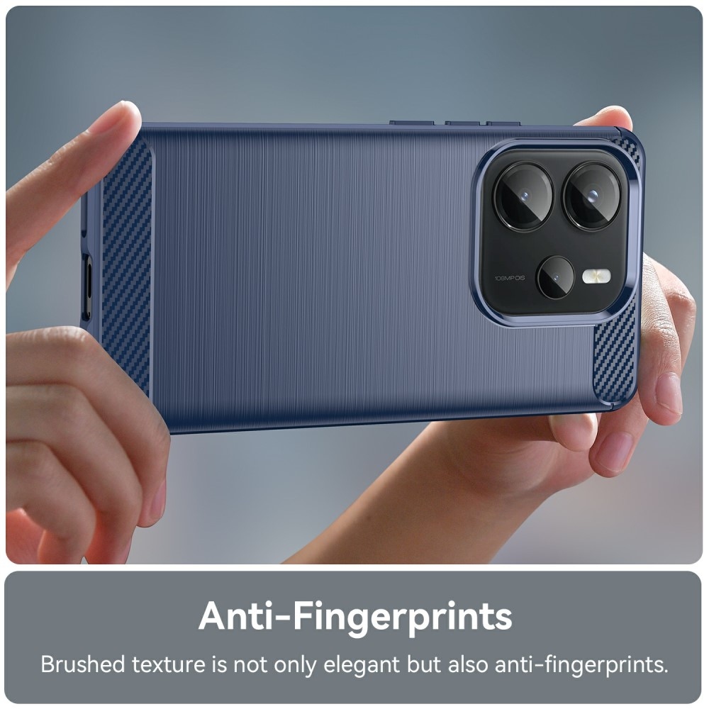 Carbon odolný gelový obal na Xiaomi Redmi Note 14 - modrý