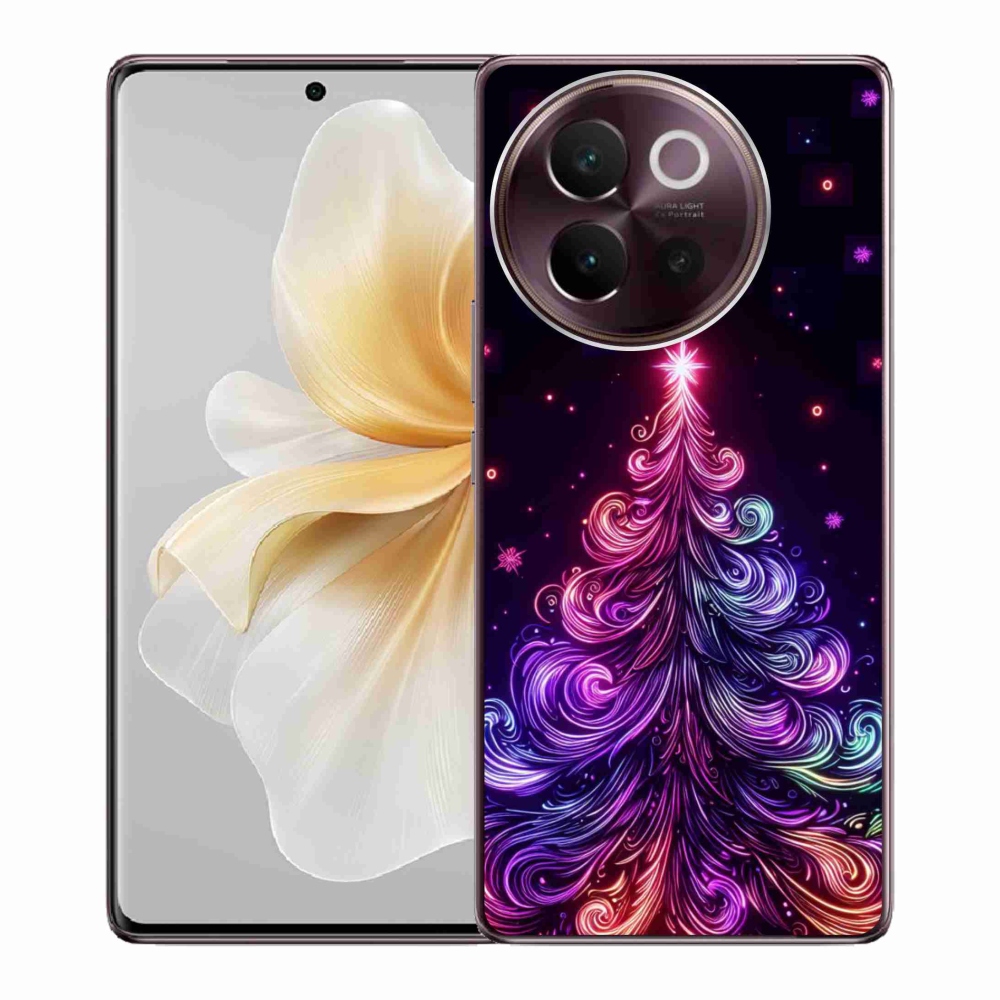 Gelový kryt mmCase na Vivo V40 Lite 5G - neonový vánoční stromek 1