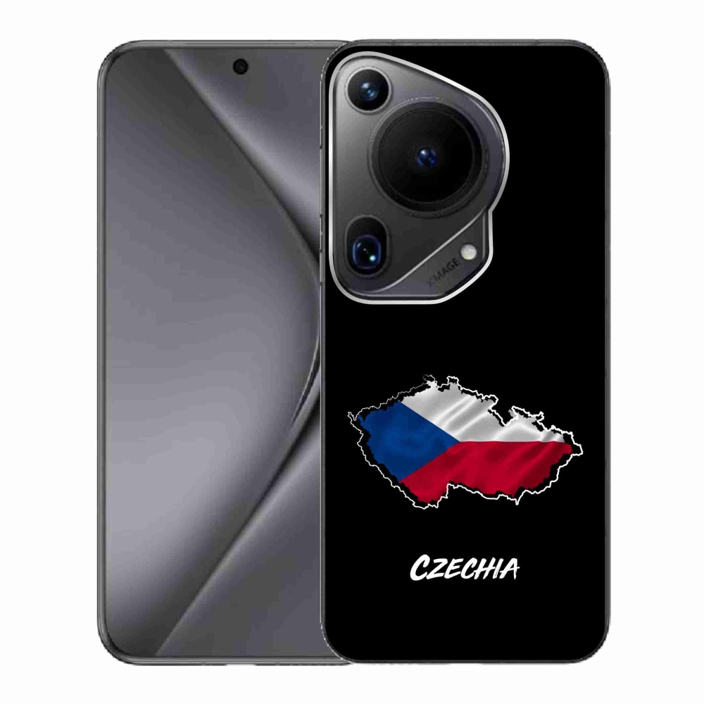 Gelový kryt mmCase na Huawei Pura 70 Ultra - Czechia černé pozadí