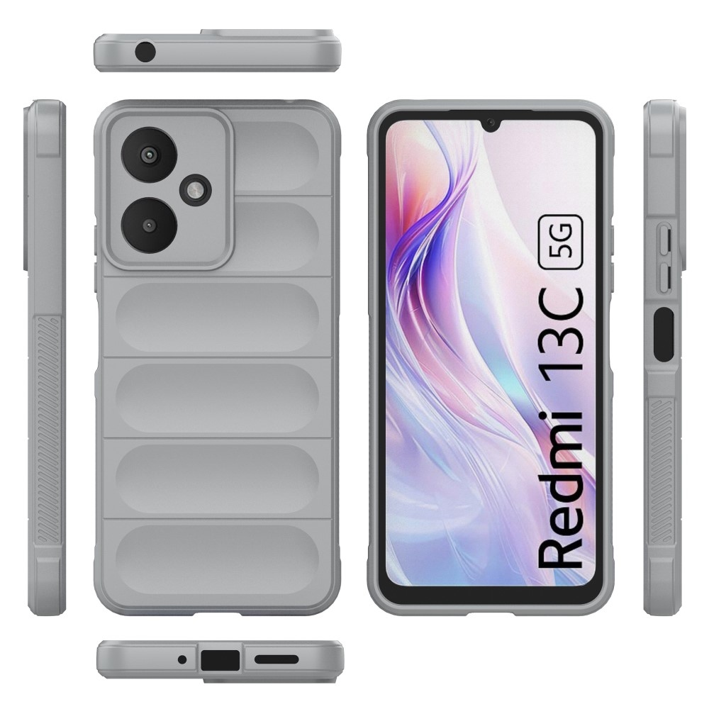Rugg odolný gelový obal na Xiaomi Redmi 13C 5G - světlešedý