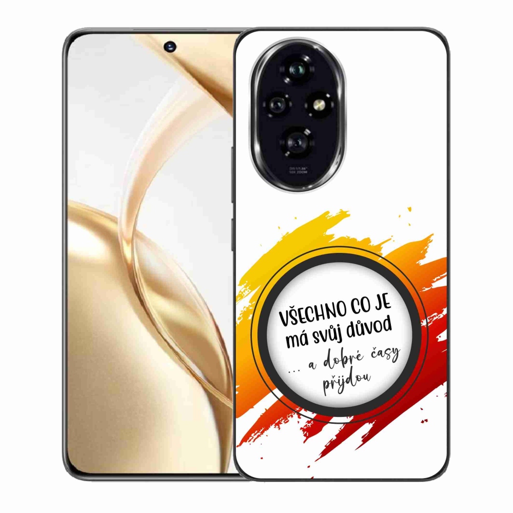 Gelový kryt mmCase na Honor 200 5G - citát 3 bílé pozadí