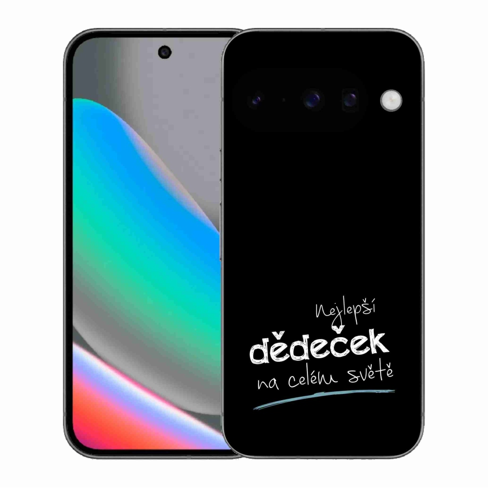 Gelový kryt mmCase na Google Pixel 10 - nejlepší dědeček 3 černé pozadí