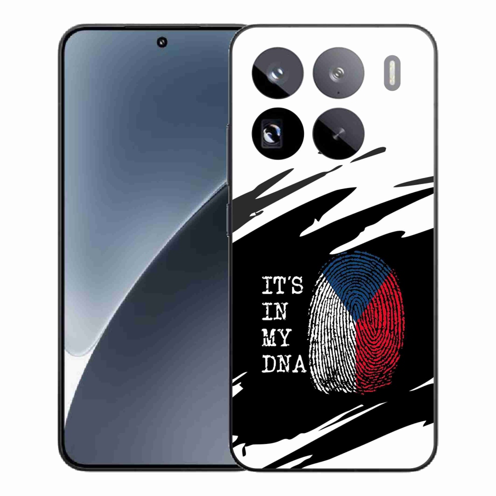 Gelový kryt mmCase na Xiaomi 15 Pro - vlajka otisk prstu černobílé pozadí
