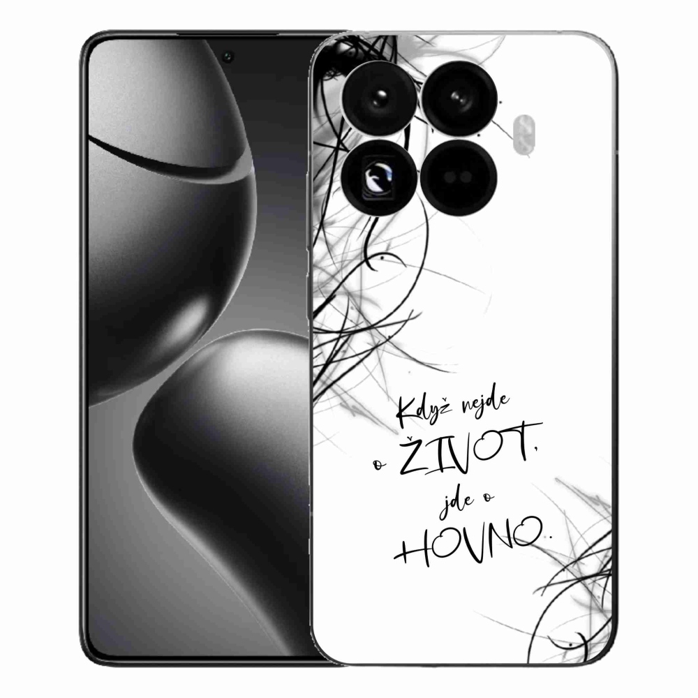 Gelový kryt mmCase na Xiaomi 15T Pro - vtipný text 16 bílé pozadí