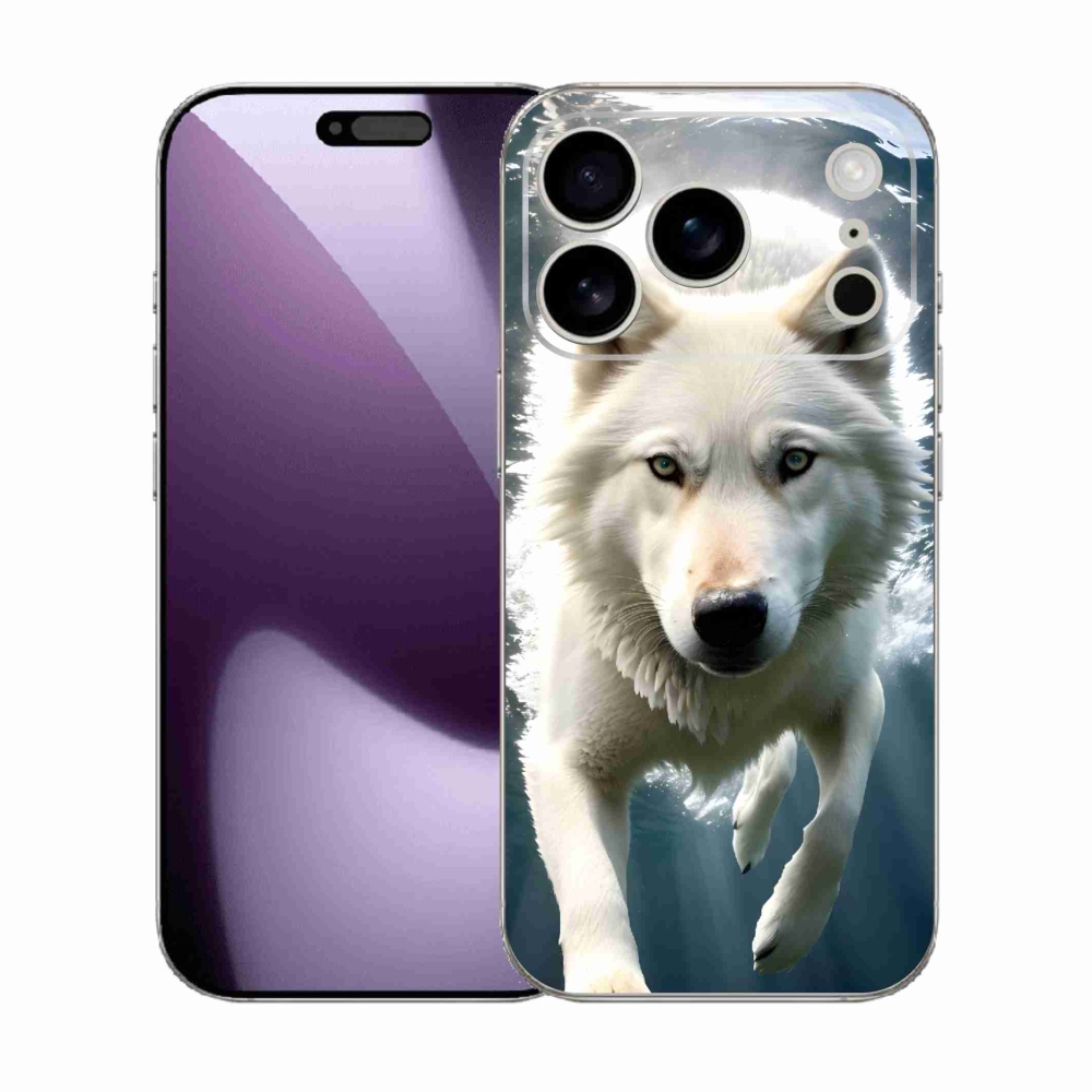 Gelový kryt mmCase na iPhone 17 Pro - bílý vlk