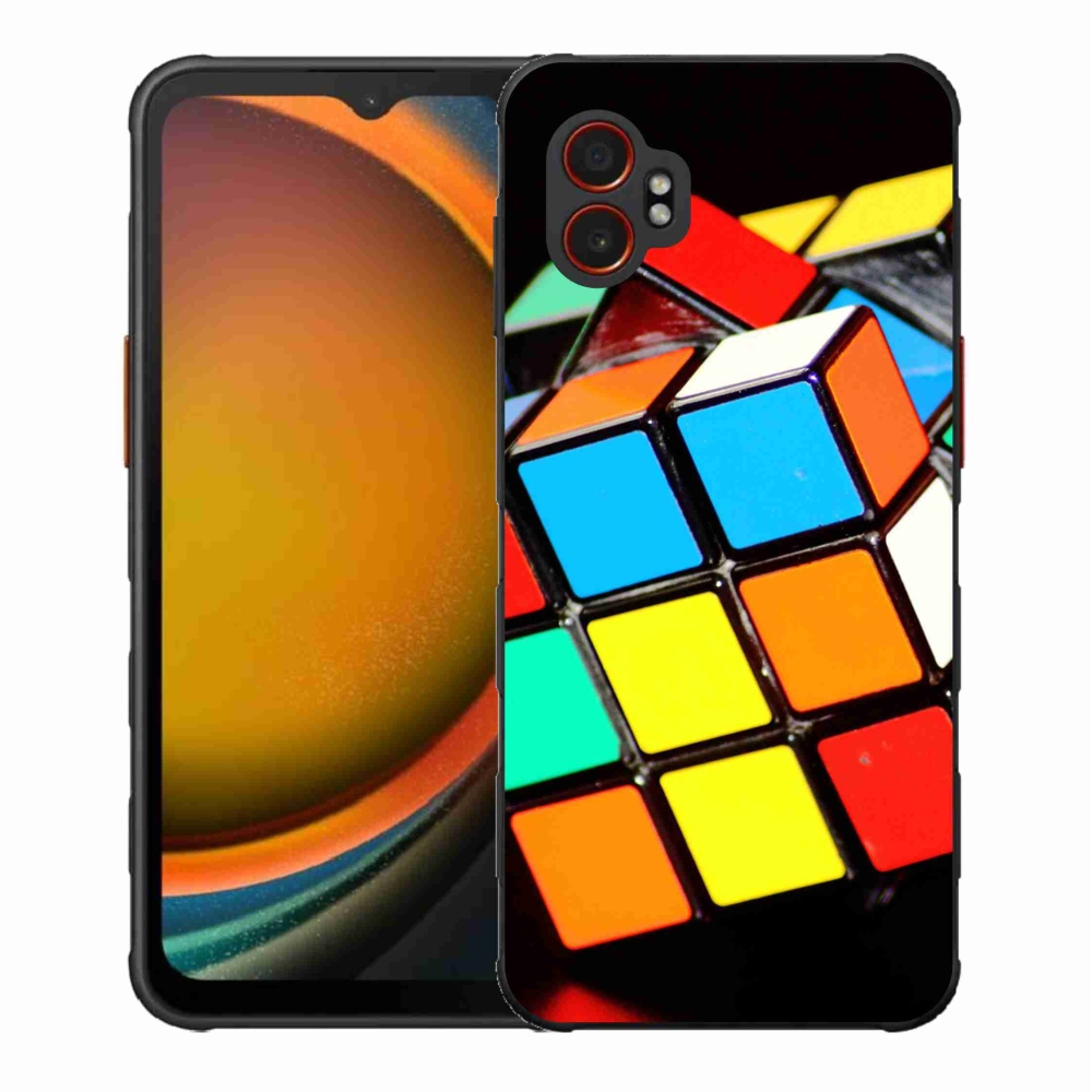 Gelový kryt mmCase na Samsung Galaxy Xcover 7 Pro - rubikova kostka