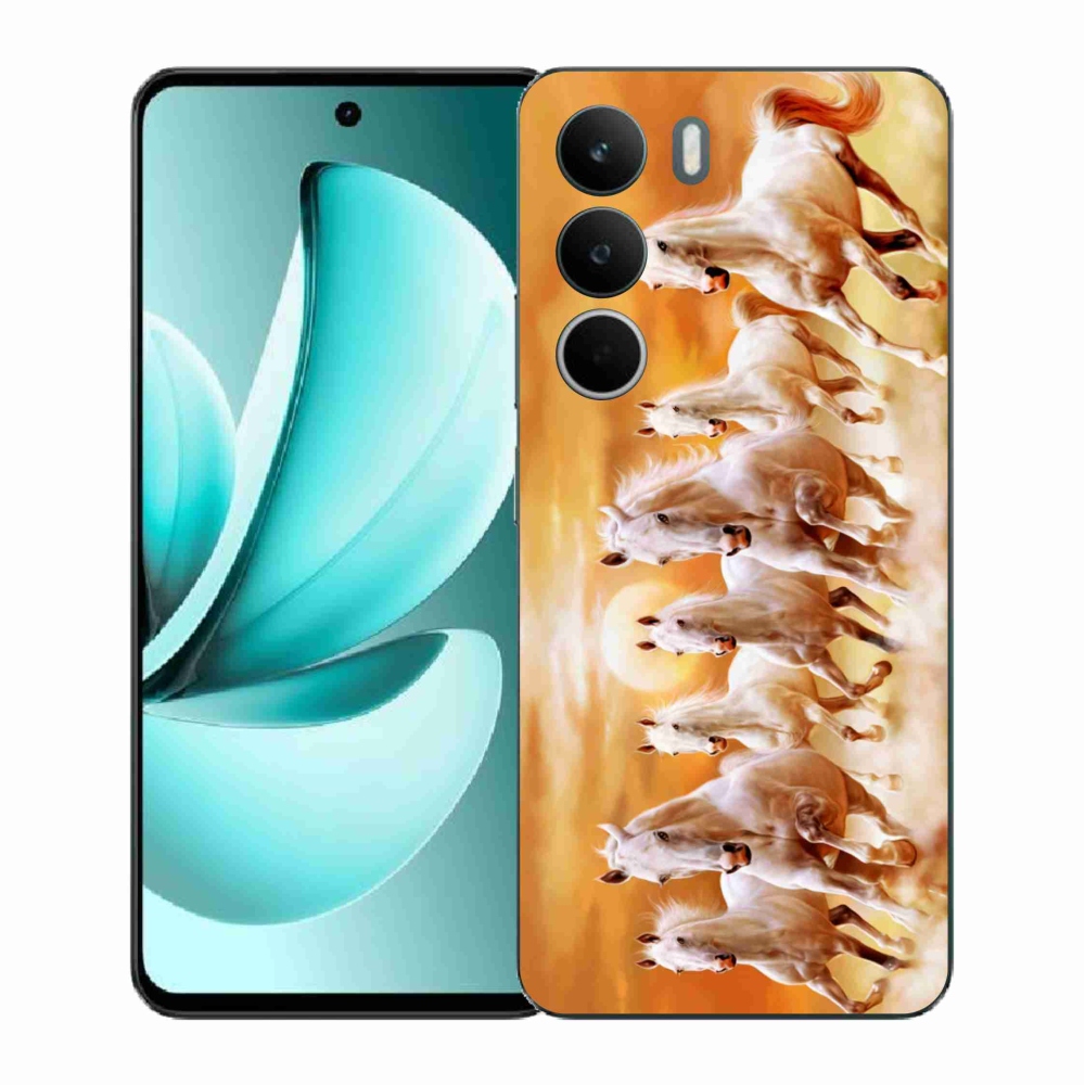 Gelový kryt mmCase na Realme C71 - koně 2