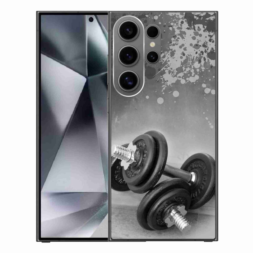 Gelový kryt mmCase na Samsung Galaxy S24 Ultra - činky 1