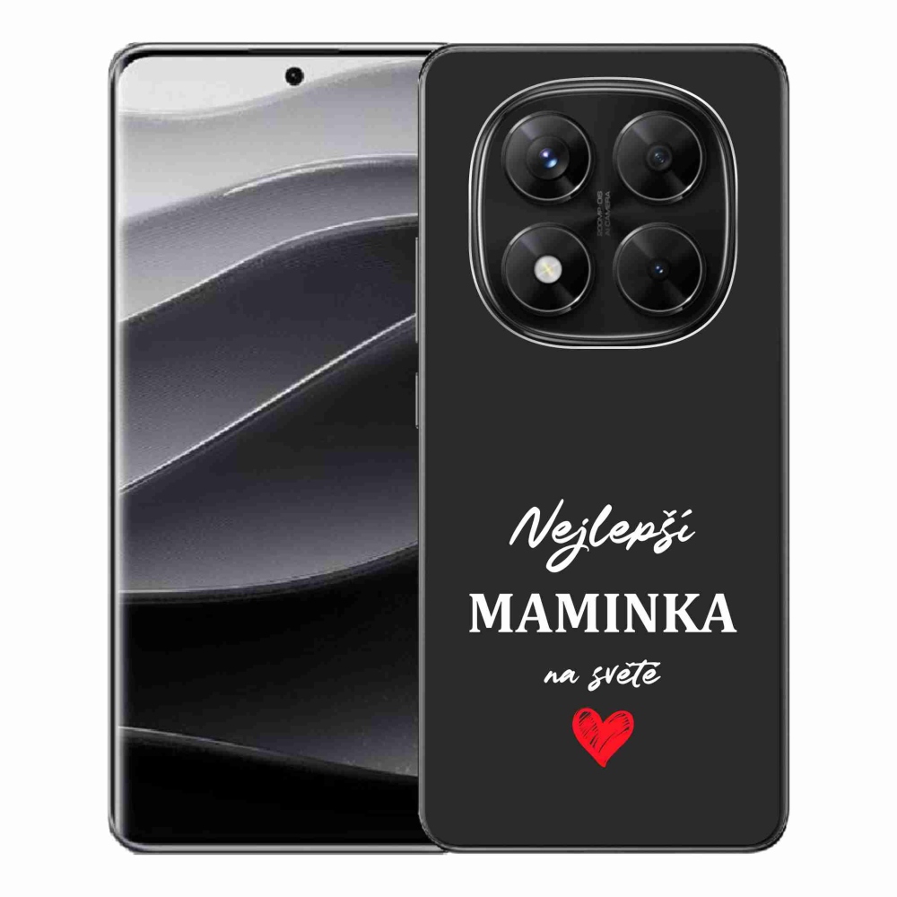 Gelový kryt mmCase na Xiaomi Redmi Note 14 Pro 5G/Poco X7 5G - nejlepší maminka 1 černé pozadí