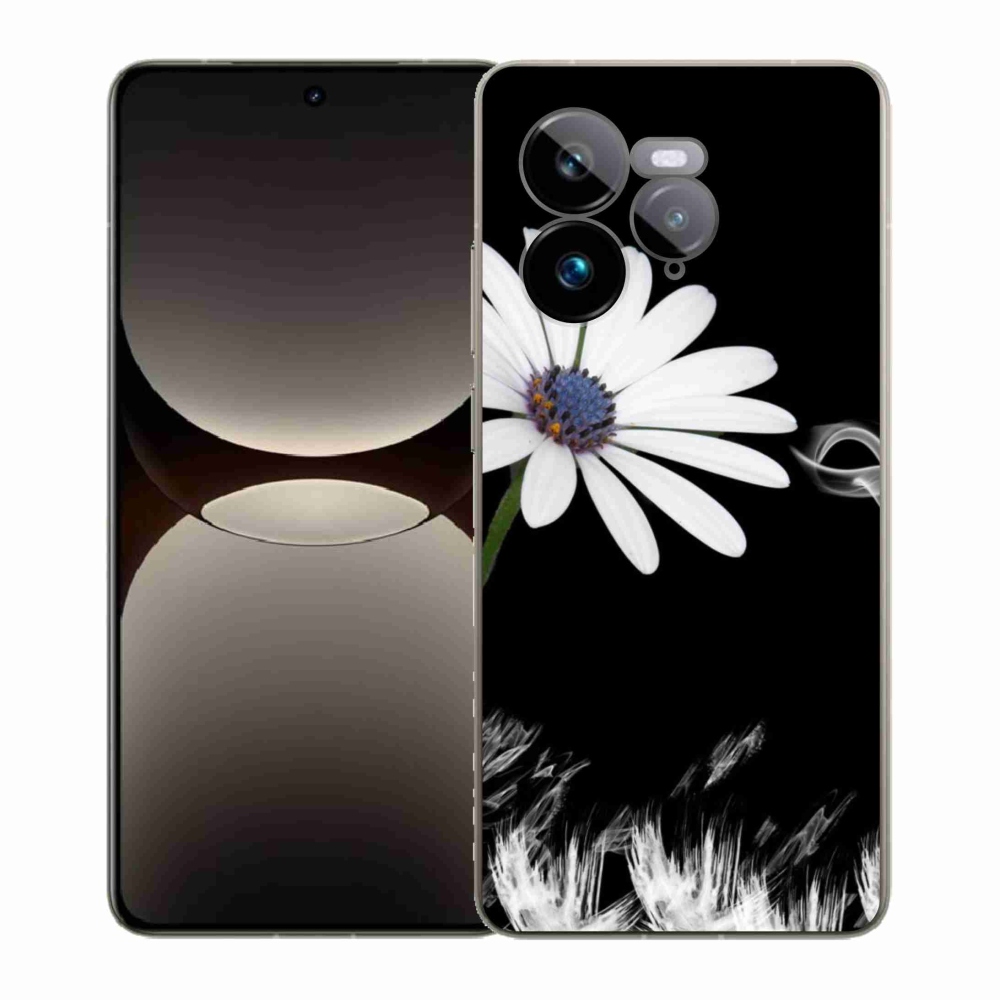 Gelový kryt mmCase na Realme GT 7 Pro 5G - bílá květina