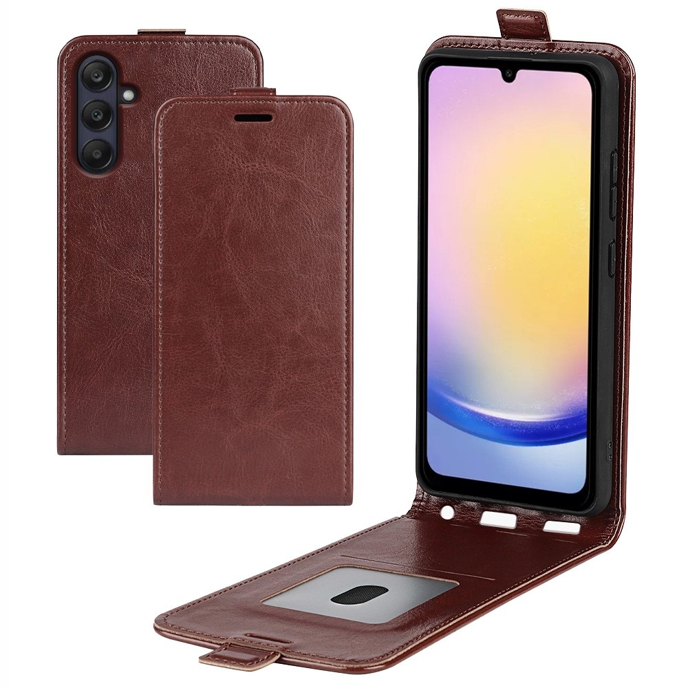 Vertical knížkové pouzdro na Samsung Galaxy A26 5G - hnědé