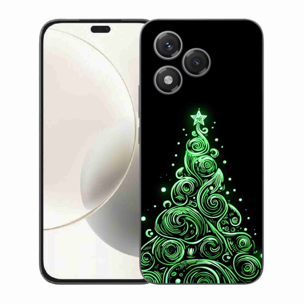 Gelový kryt mmCase na Honor 400 Lite - neonový vánoční stromek 3