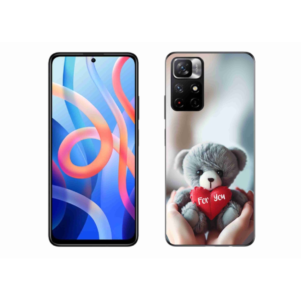 Gelový kryt mmCase na Xiaomi Redmi Note 11S 5G - medvídek pro zamilované