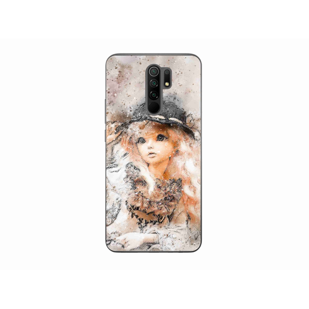 Gelový kryt mmCase na mobil Xiaomi Redmi 9 - holčička s kloboukem