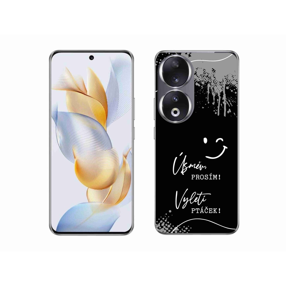 Gelový kryt mmCase na Honor 90 - vtipný text 4 černé pozadí
