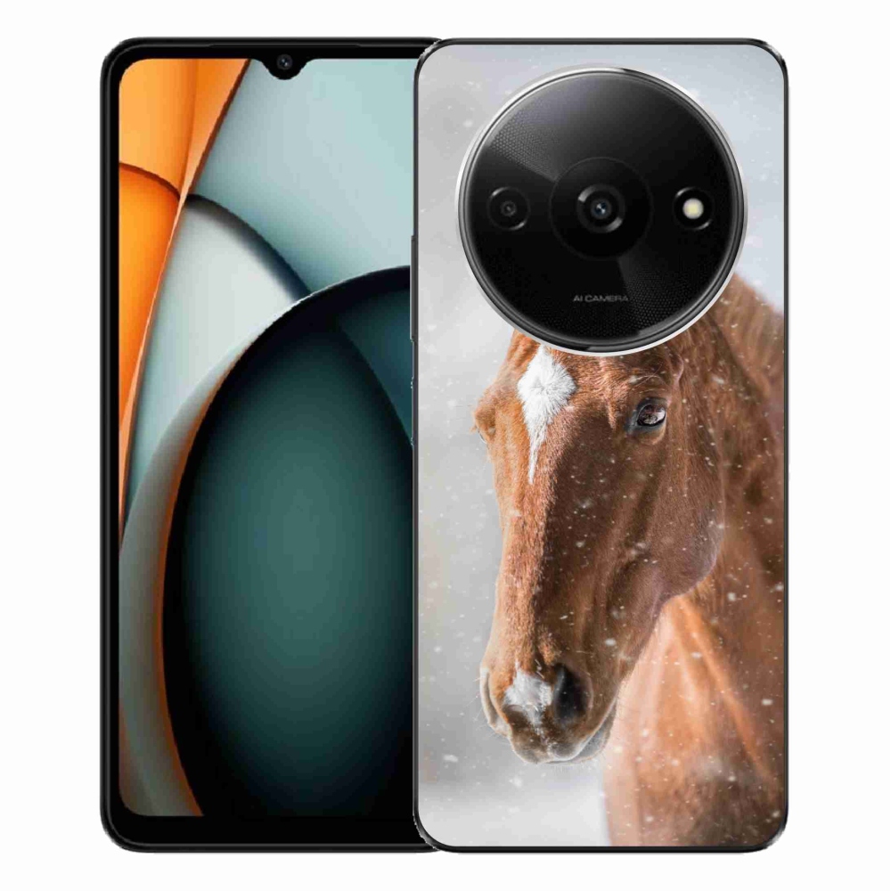 Gelový kryt mmCase na Xiaomi Redmi A3 - hnědý kůň 2