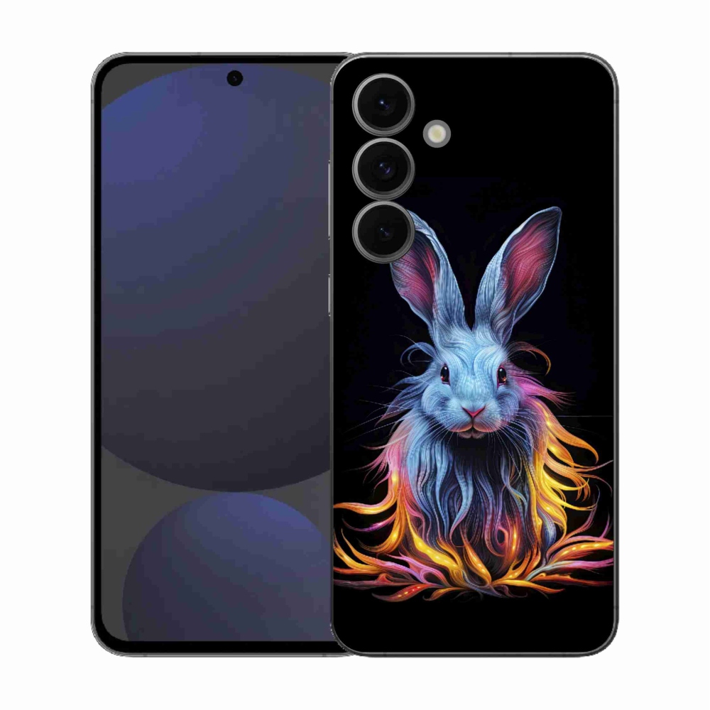 Gelový kryt mmCase na Samsung Galaxy S25 FE - abstraktní zajíc