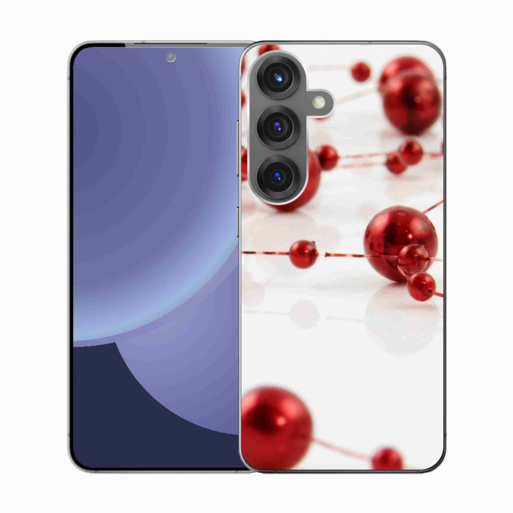 Gelový kryt mmCase na Samsung Galaxy S25 - vánoční řetěz