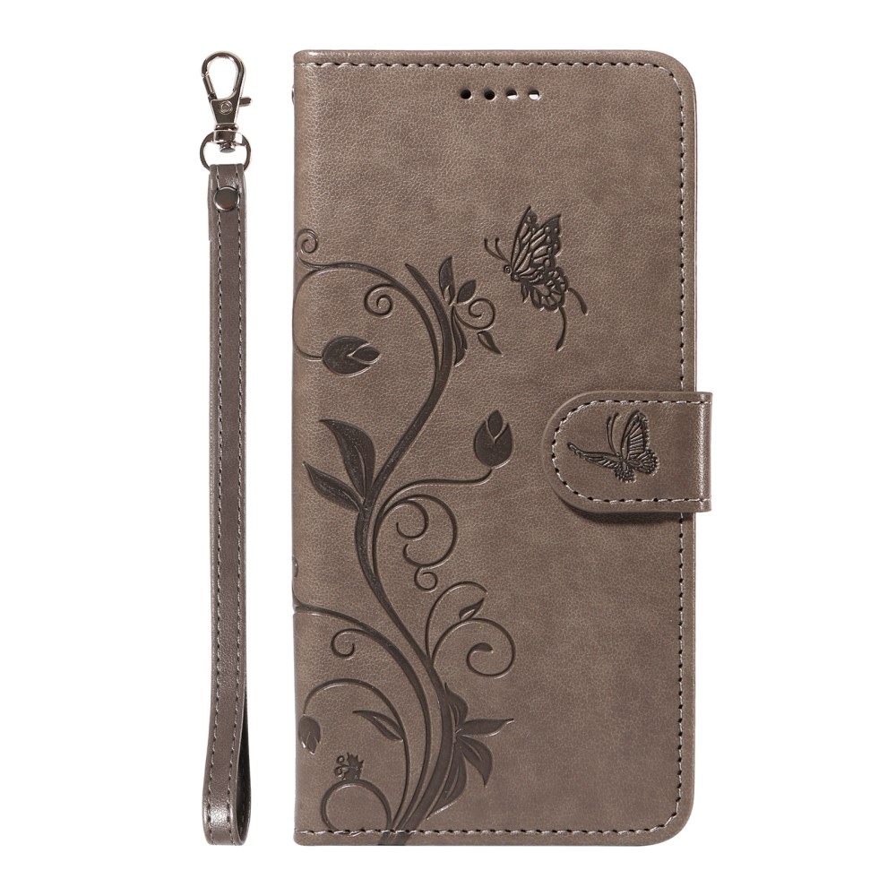 Flower knížkové pouzdro na Xiaomi Redmi Note 13 - šedé
