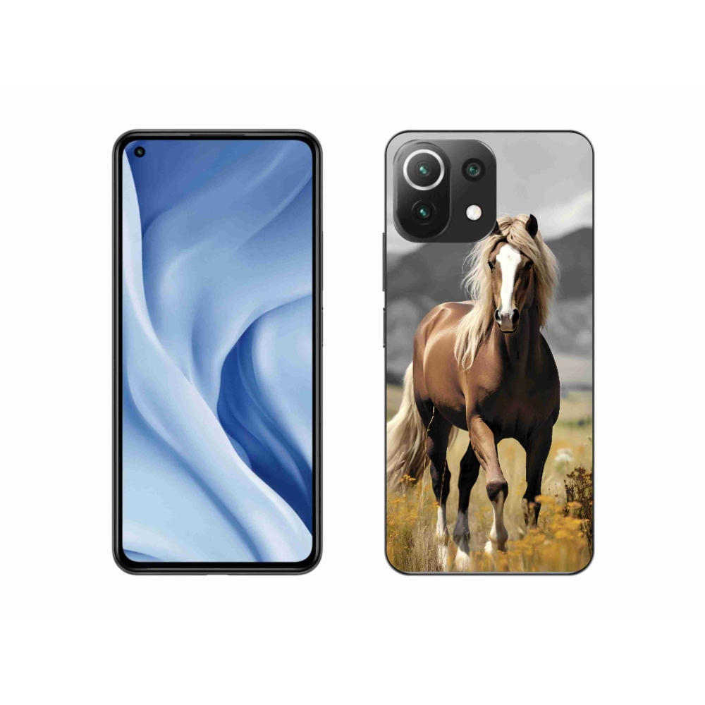 Gelový kryt mmCase na Xiaomi Mi 11 Lite 4G/5G - hnědý kůň 1