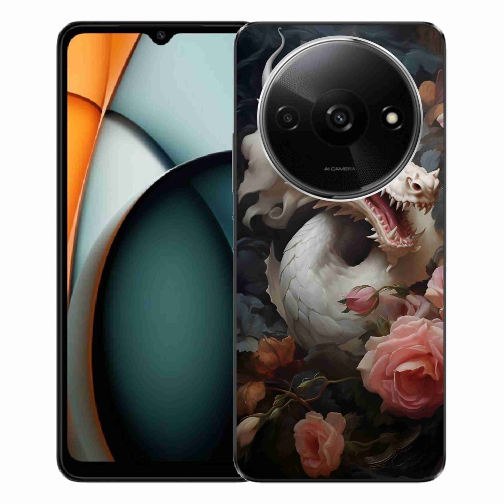Gelový kryt mmCase na Xiaomi Redmi A3 - bílý drak