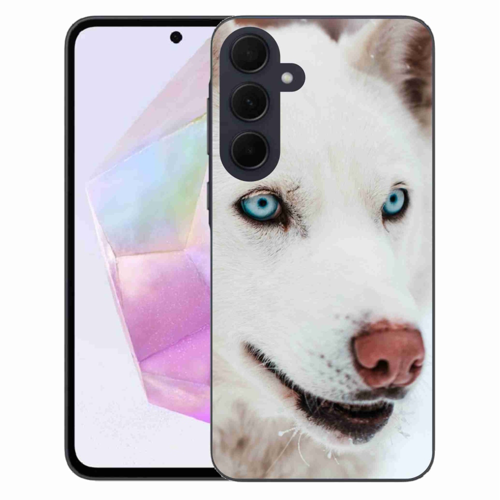 Gelový obal mmCase na Samsung Galaxy A35 5G - psí pohled