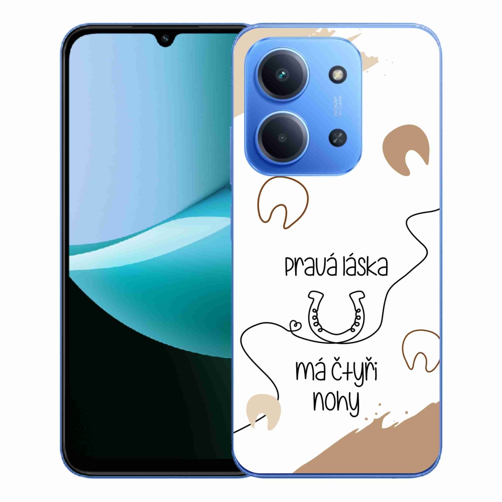 Gelový kryt mmCase na Xiaomi Redmi 15C 4G/5G (173mm) - koňský motiv bílé pozadí