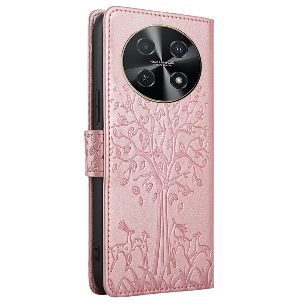 Tree knížkové pouzdro na Huawei Nova 12i - růžovozlaté