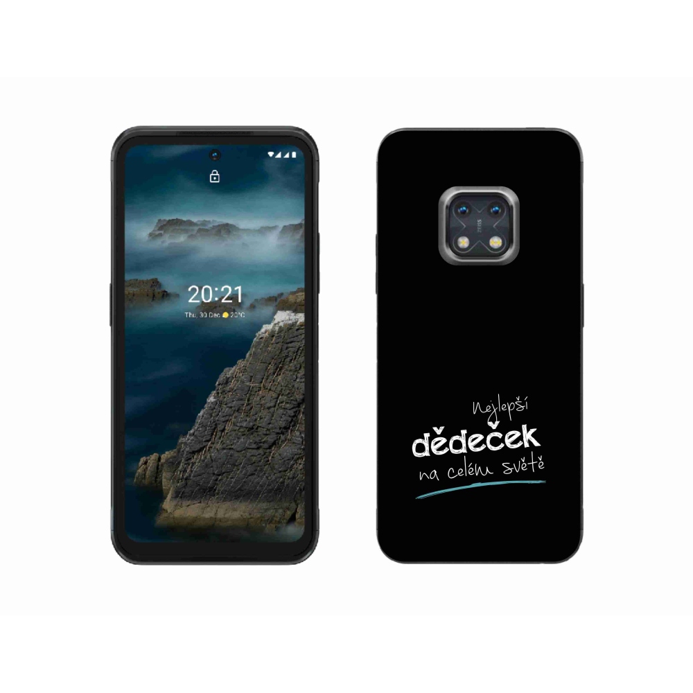 Gelový kryt mmCase na Nokia XR20 - nejlepší dědeček 3 černé pozadí