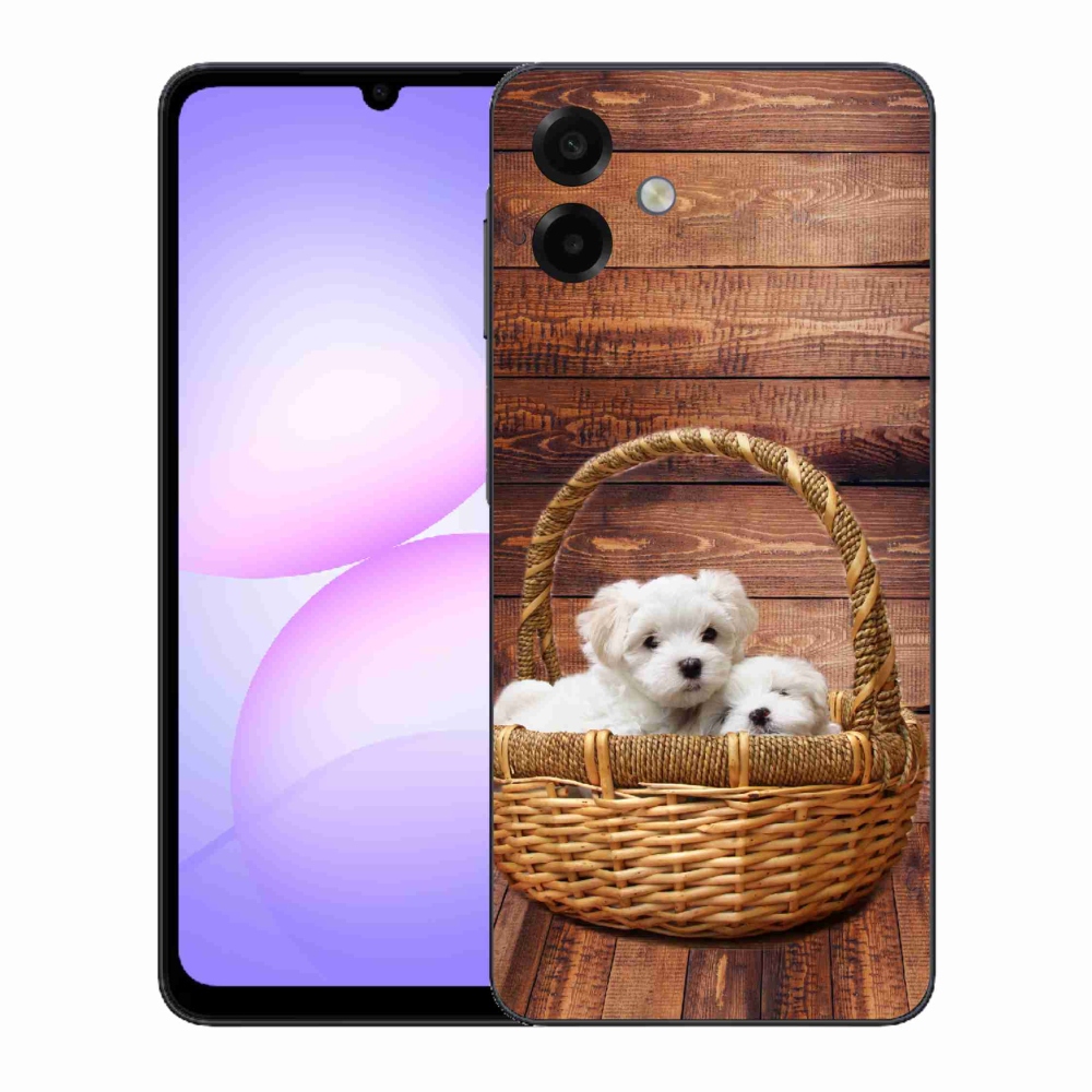 Gelový kryt mmCase na Samsung Galaxy A07 4G - štěňátka
