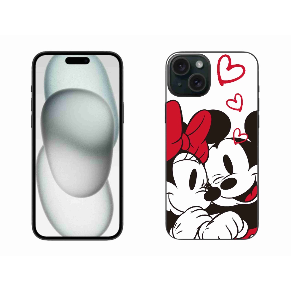 Gelový kryt mmCase na iPhone 15 Plus - minnie a mickey