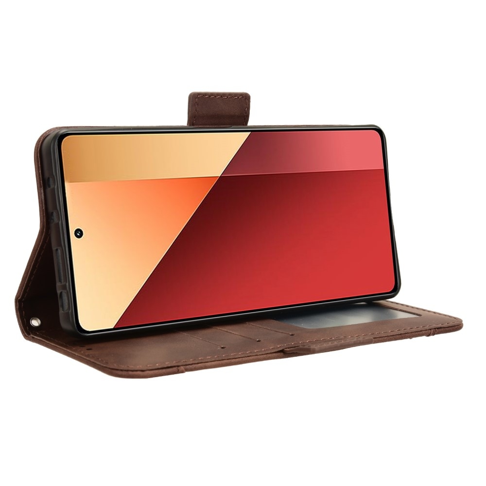 Cards knížkové pouzdro na Xiaomi Redmi Note 14S/Note 13 Pro 4G/Poco M6 Pro - hnědé