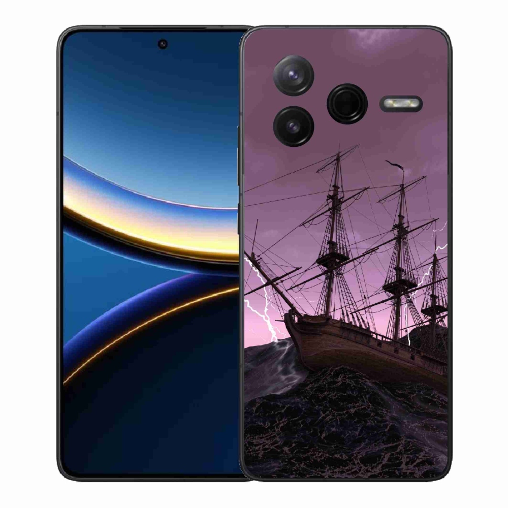 Gelový kryt mmCase na Xiaomi Poco F7 Pro - loď v bouři