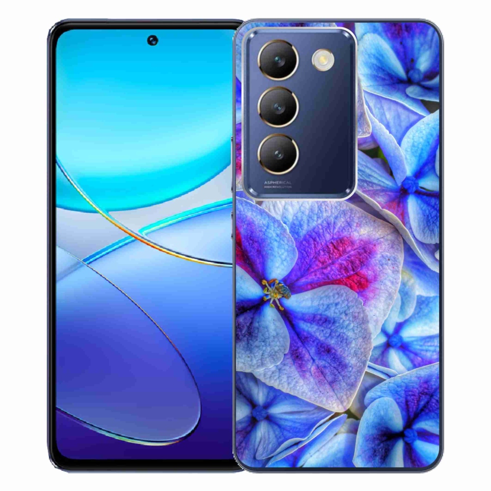 Gelový kryt mmCase na Vivo V40 SE 4G/5G - modré květy 1