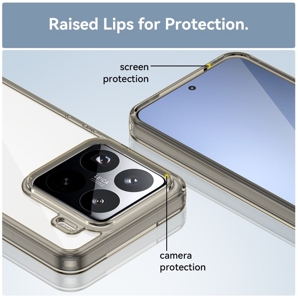 Gelový obal s pevnými zády na Xiaomi 15 Pro - šedý