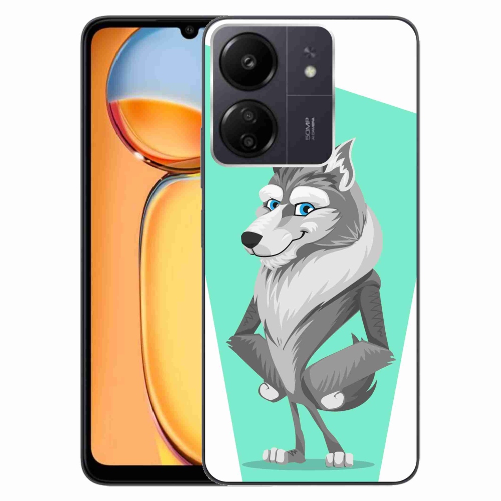 Gelový kryt mmCase na Xiaomi Poco C65/Redmi 13C - kreslený vlk