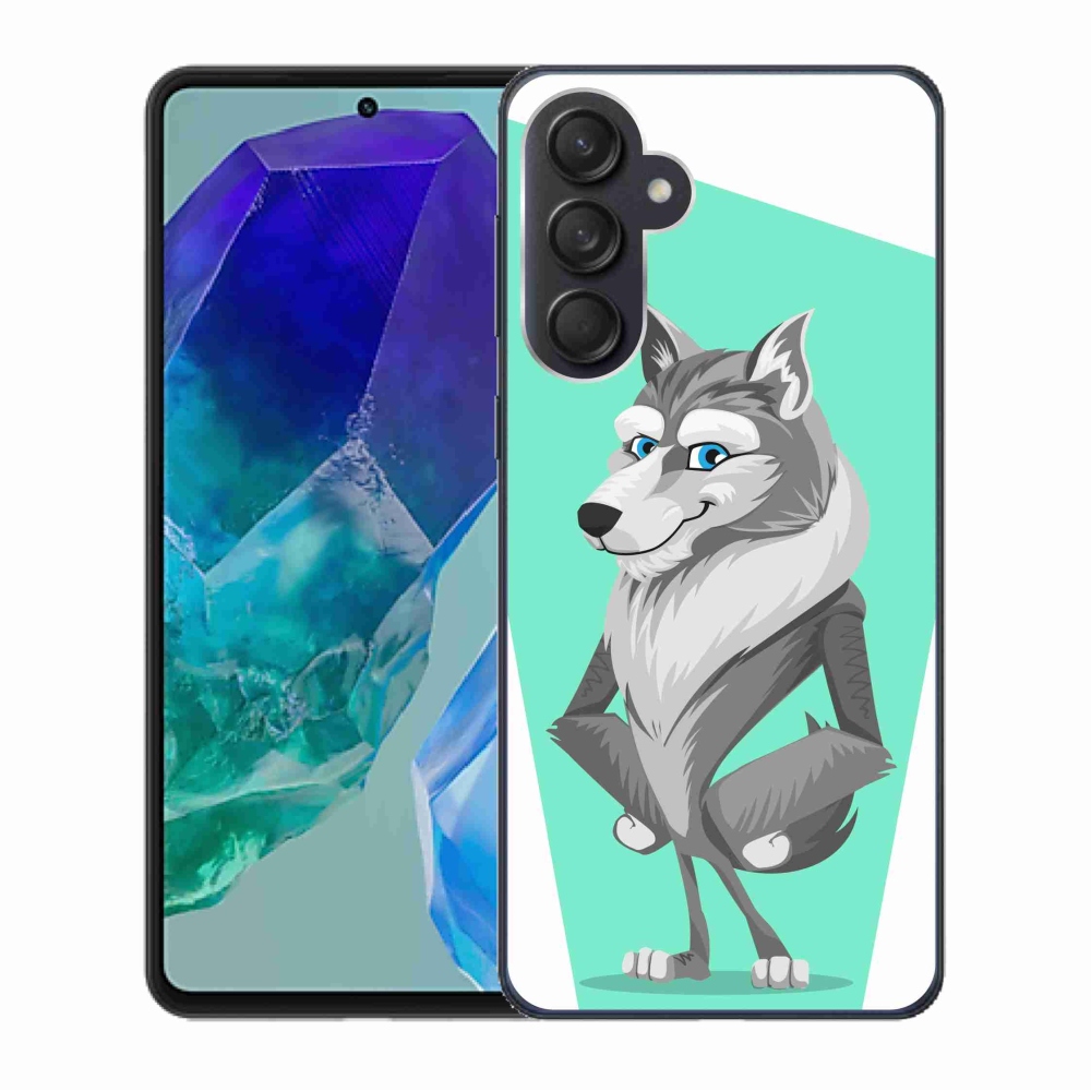 Gelový kryt mmCase na Samsung Galaxy M55 5G - kreslený vlk
