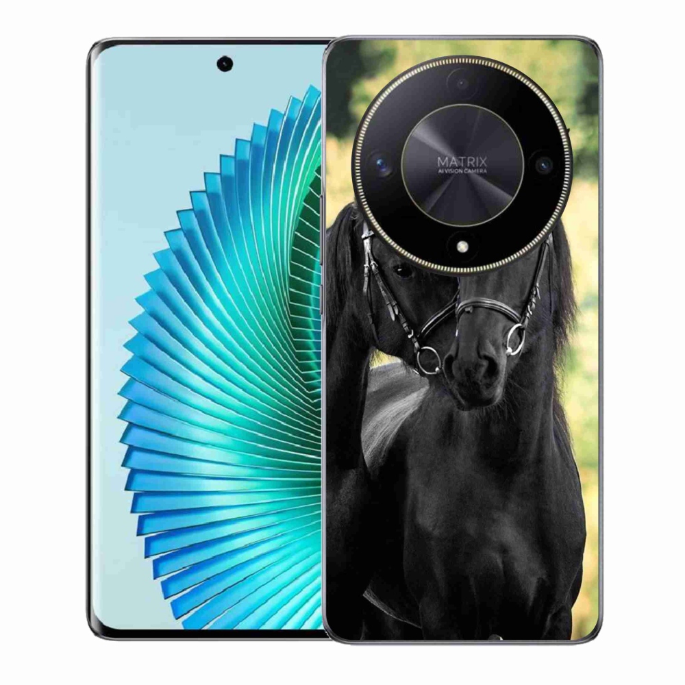 Gelový kryt mmCase na Honor Magic 6 Lite 5G - dva černí koně