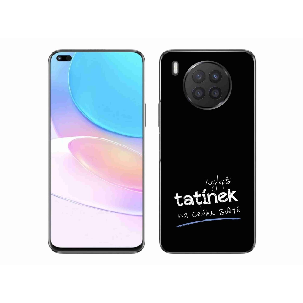 Gelový kryt mmCase na Huawei Nova 8i - nejlepší tatínek 4 černé pozadí