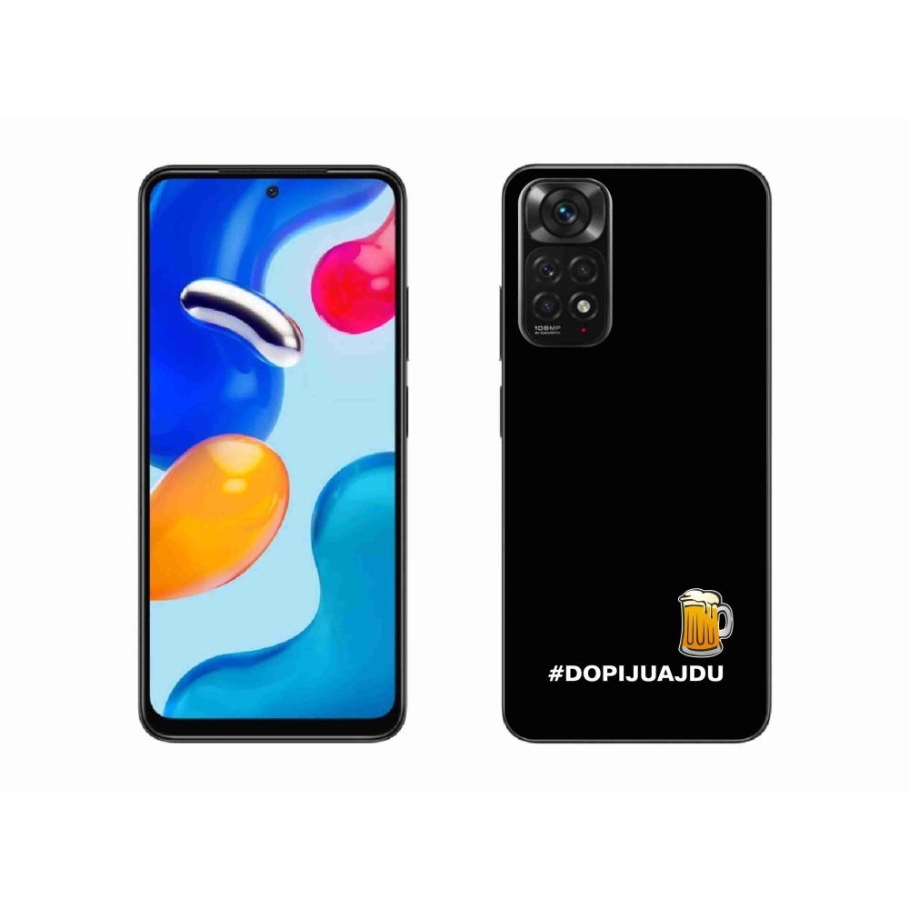 Gelový kryt mmCase na Xiaomi Redmi Note 11S 4G - pivní motiv 1 černé pozadí